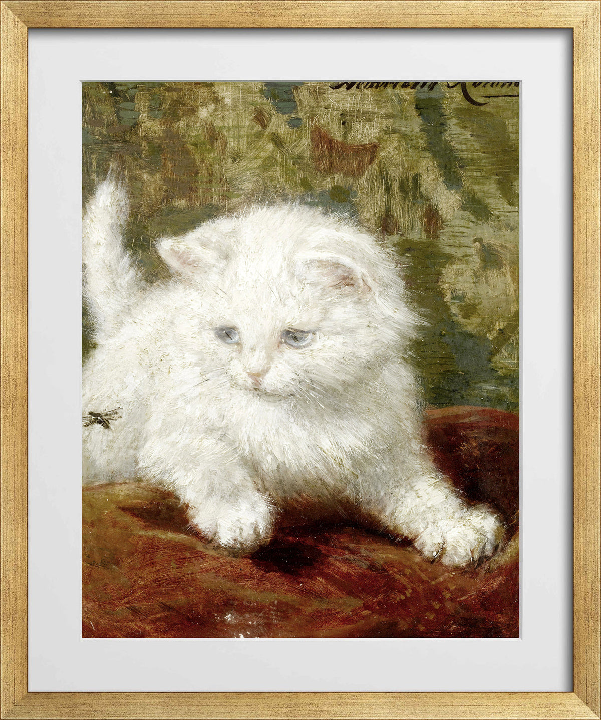 Curiosity by Henriette Ronner-Knip β gold frame