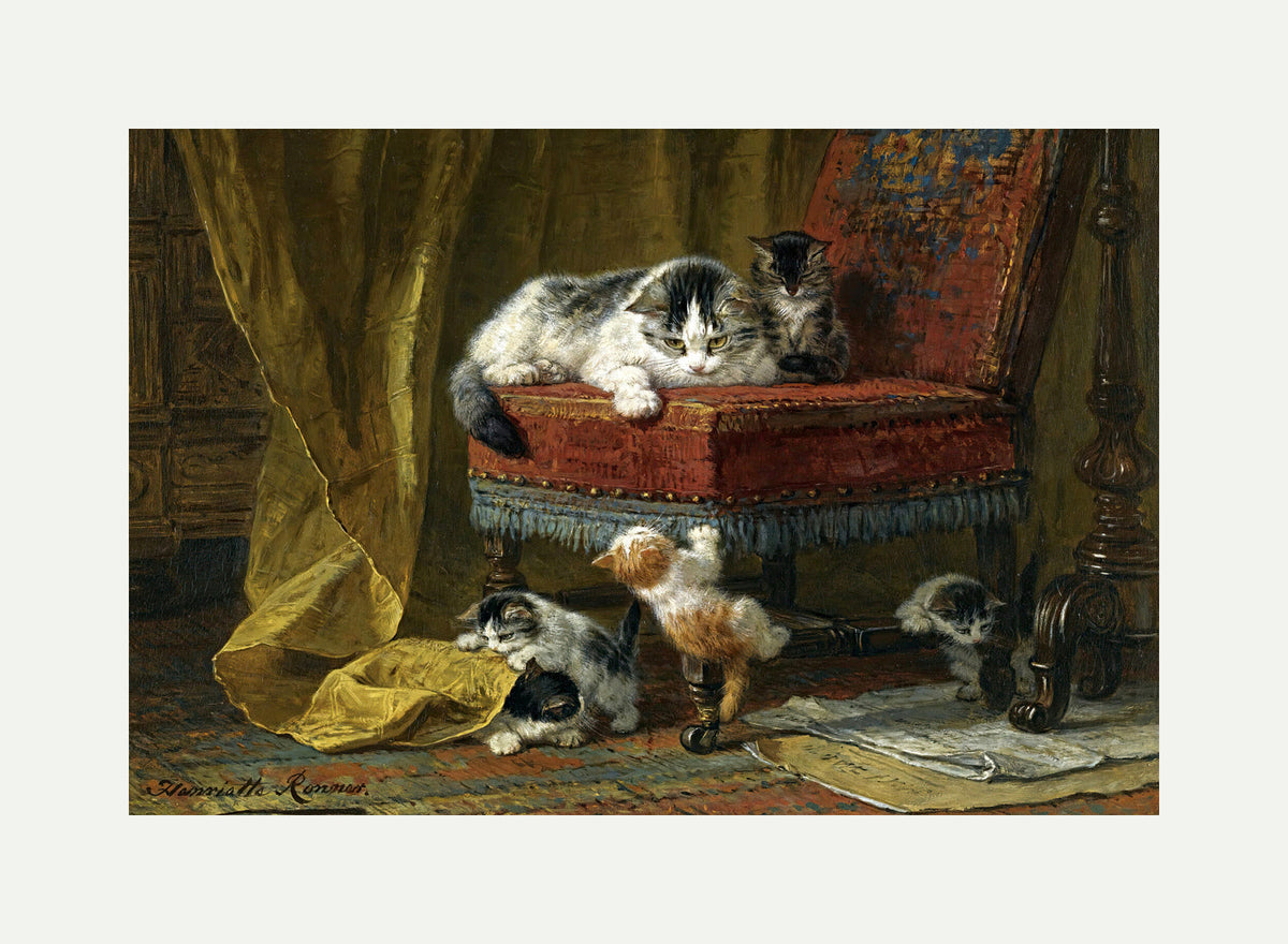 Mother’s Pride — The Red Chair by Henriette Ronner-Knip — rolled canvas