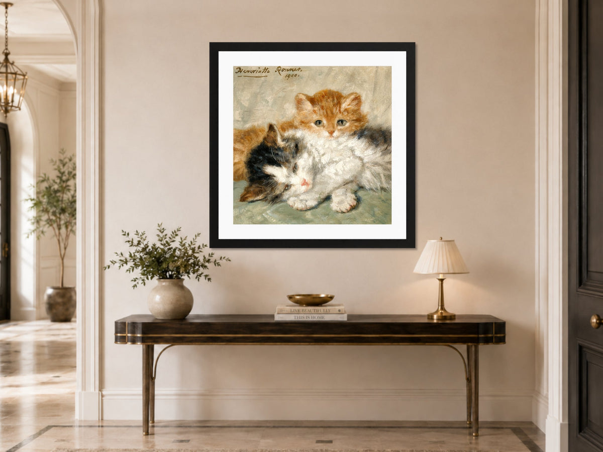 Sleepy Kittens (1900) by Henriette Ronner-Knip β hallway