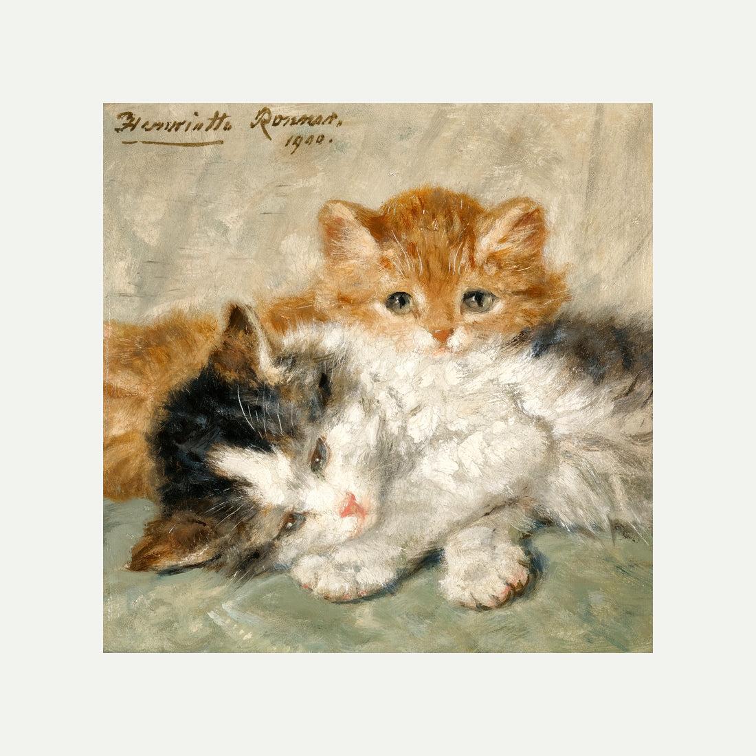 Sleepy Kittens (1900) by Henriette Ronner-Knip β rolled canvas