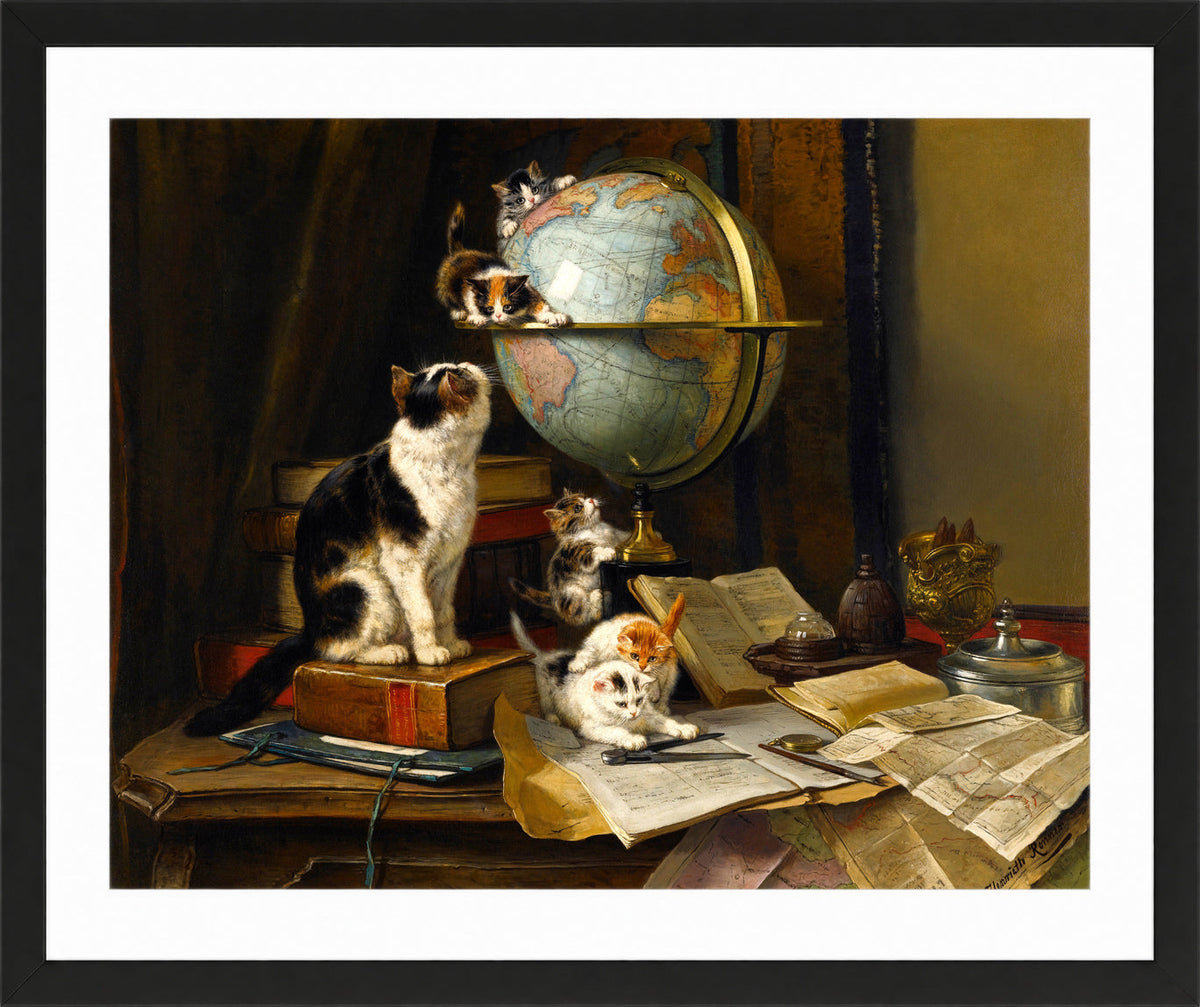 The Globetrotters by Henriette Ronner-Knip β black frame