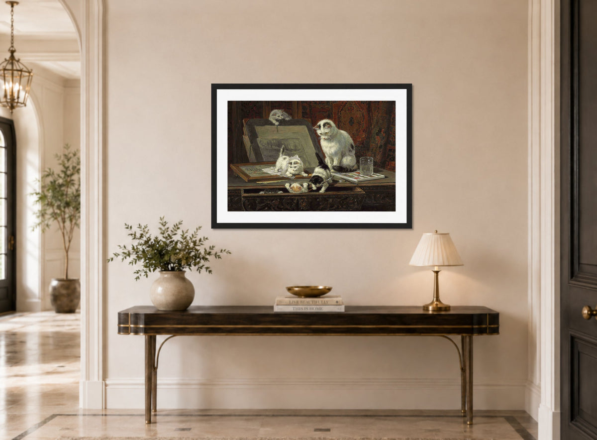The Kittenβs Art Lesson by Henriette Ronner-Knip β hallway
