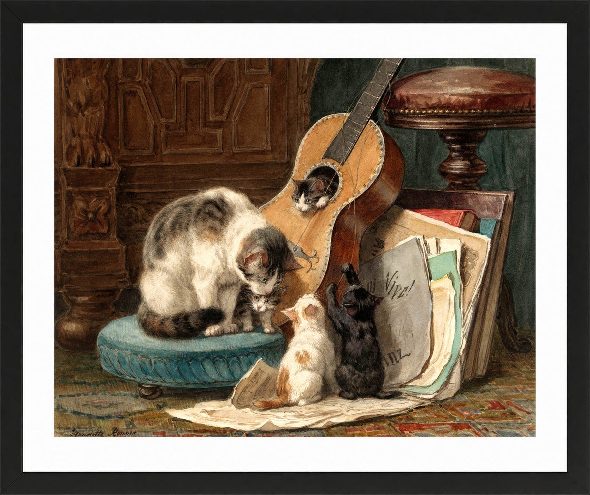 The Musicians by Henriette Ronner-Knip — black frame