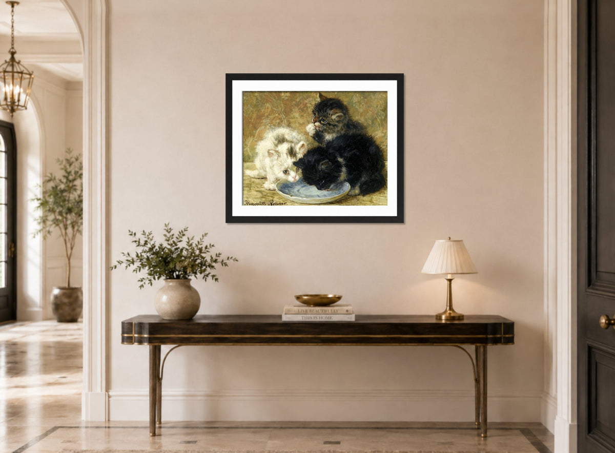 Three Kittens (1895) by Henriette Ronner-Knip β hallway