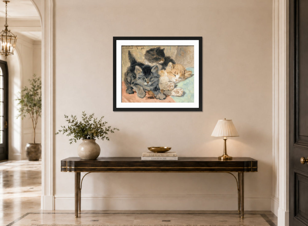 Three Kittens (1896) by Henriette Ronner-Knip — hallway