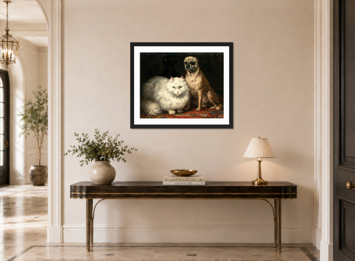 Two Friends by Henriette Ronner-Knip β hallway