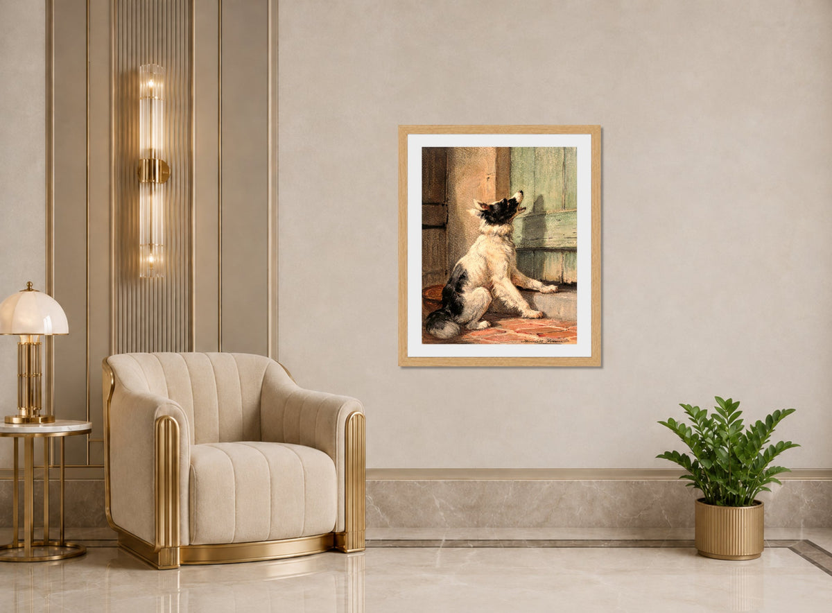 Waiting (1870) by Henriette Ronner-Knip β art deco roomset