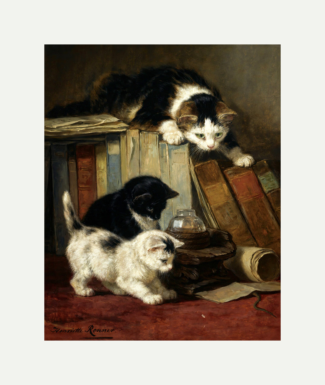 Watching the Prey by Henriette Ronner-Knip — rolled canvas