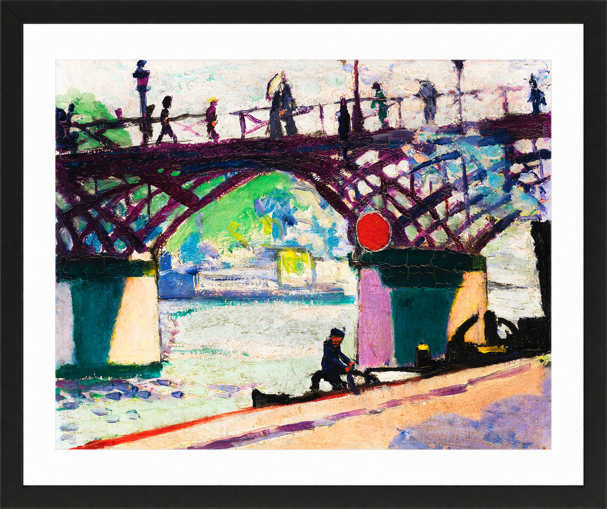 Pont des Arts by Henry Lyman Saÿen, in a black frame