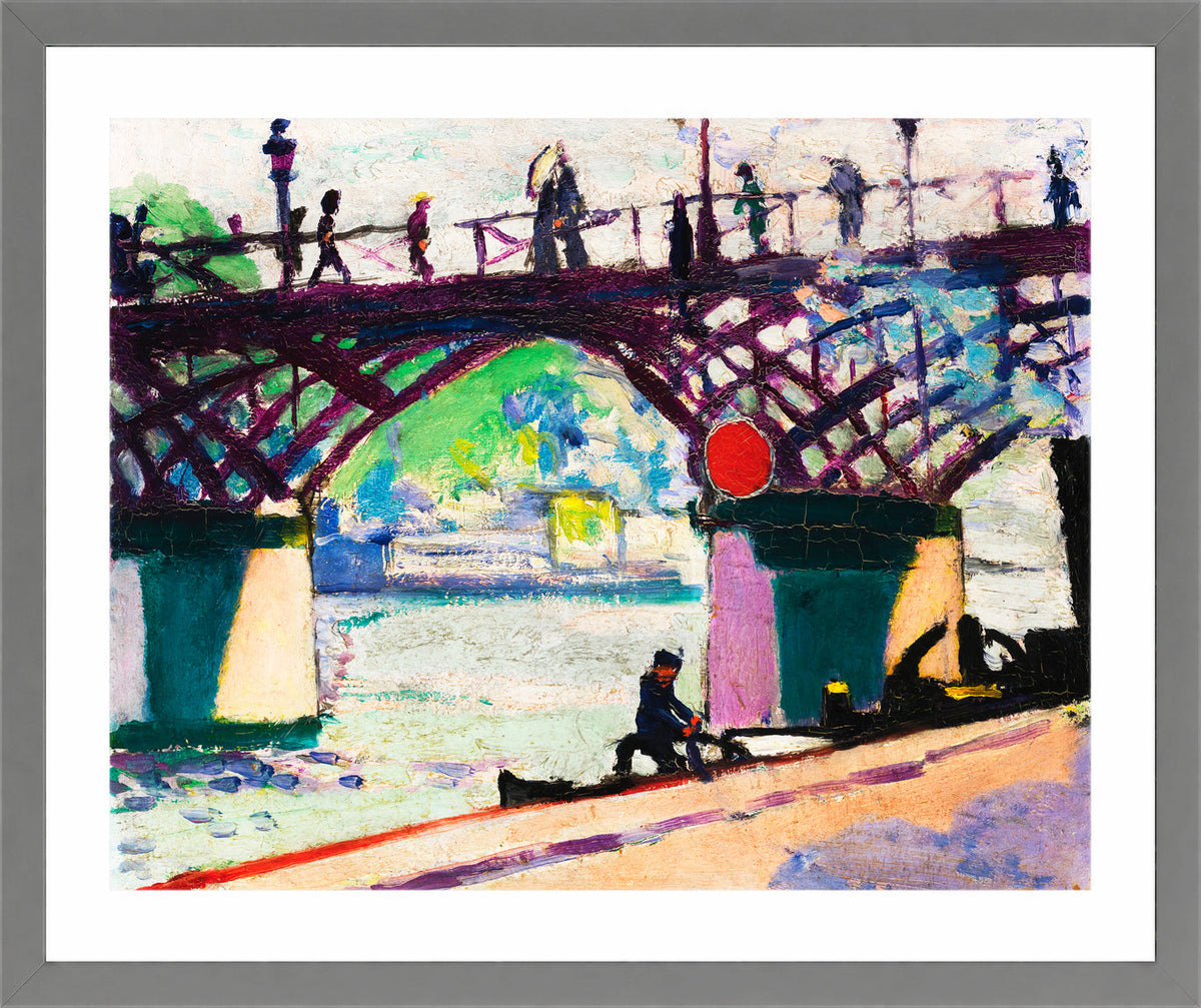 Pont des Arts by Henry Lyman Saÿen, in a light grey frame