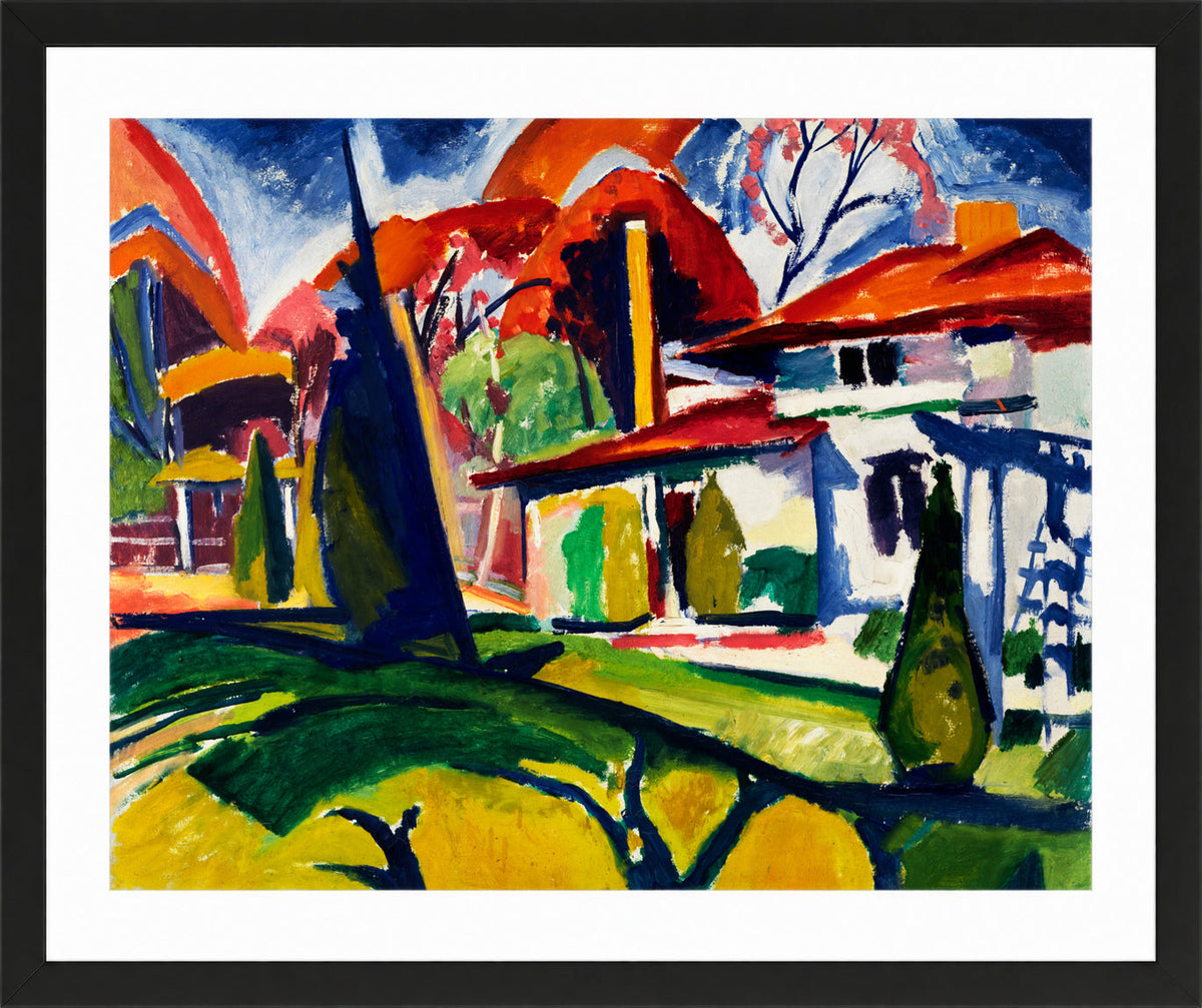 Newmans House by Henry Lyman Saÿen, in a black frame