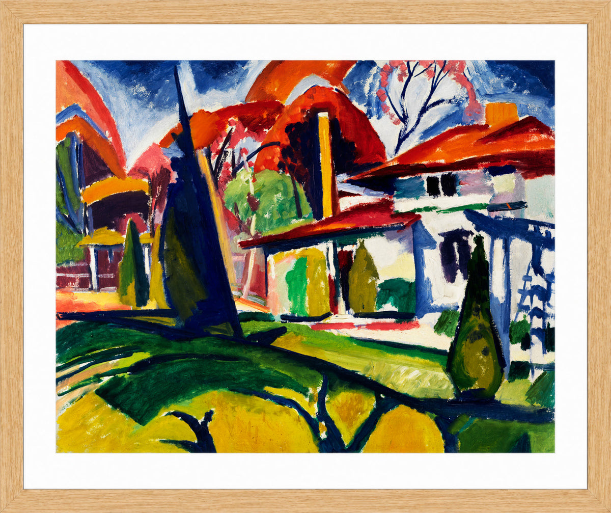 Newmans House by Henry Lyman Saÿen, in a oak frame