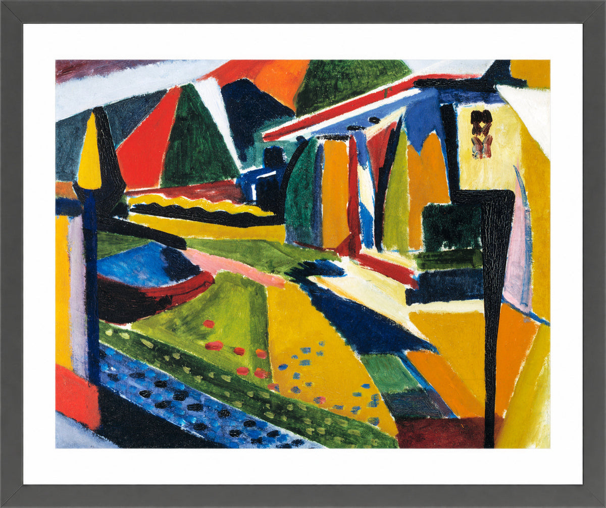 Abstract Landscape by Henry Lyman Saÿen, in a dark grey frame