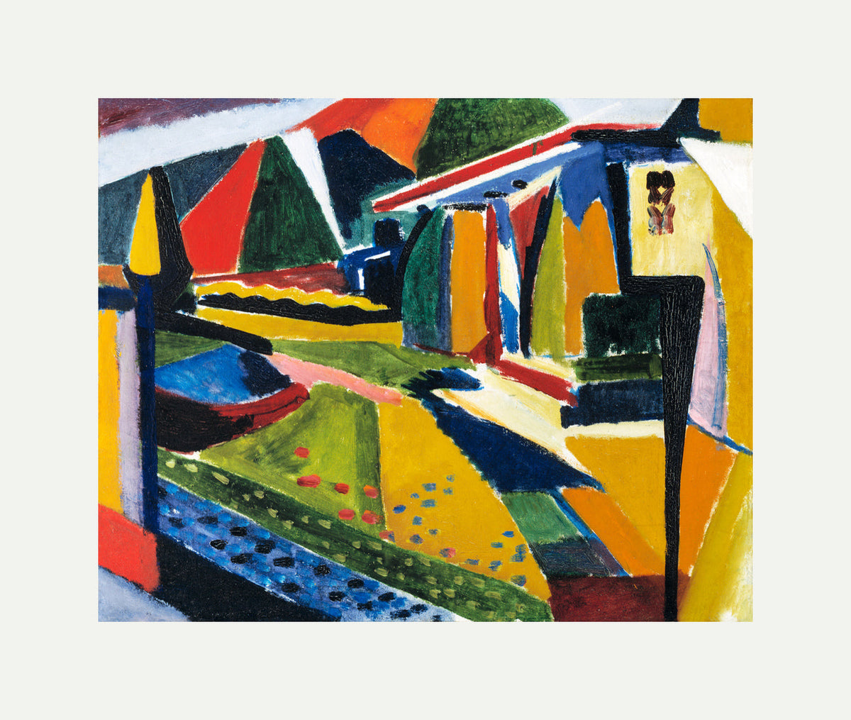 Abstract Landscape by Henry Lyman Saÿen, on rolled canvas