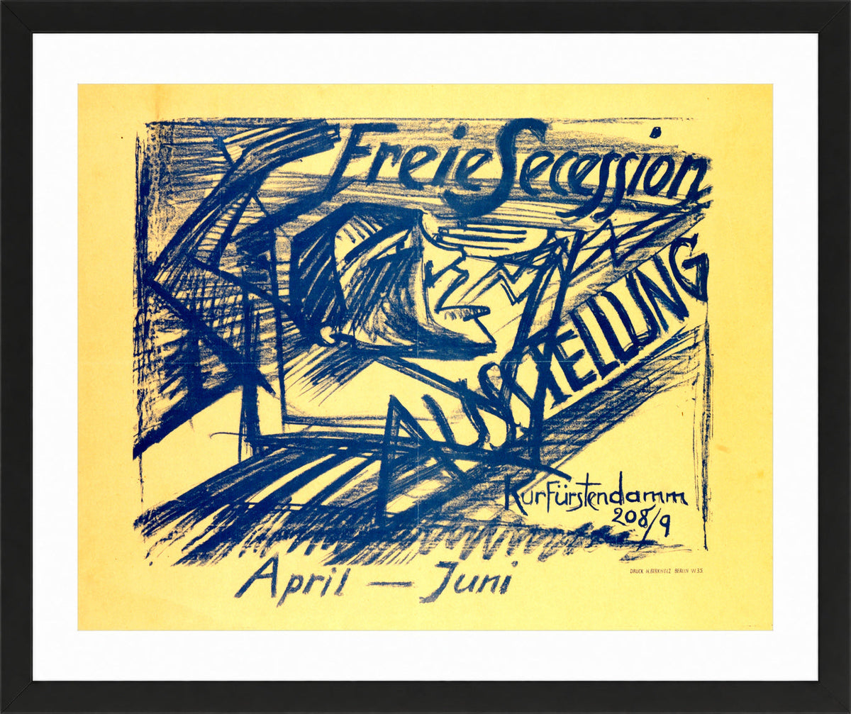 Hermann Max Pechstein Print, Freie Secession Ausstellung (1920) in a black frame