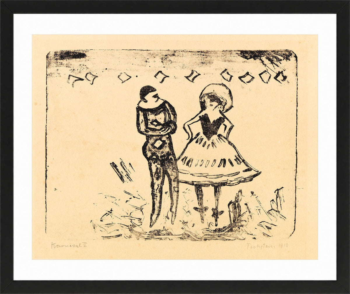 Hermann Max Pechstein Print, Karneval V (1910) in a black frame