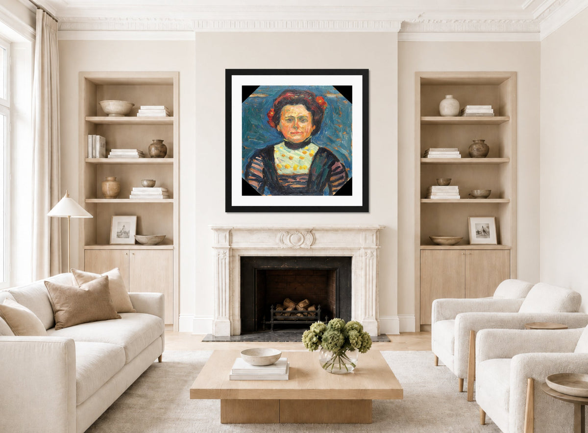 Hermann Max Pechstein Print, Mrs. displayed in a living room