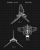 Imperial Shuttle Blueprint Poster Patent Print Star Wars Spaceship
