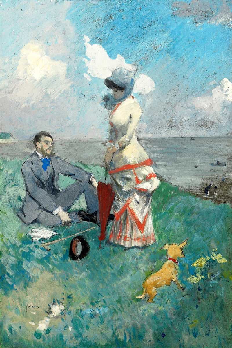 Jean-Louis Forain, Au bord de la mer (1885) — unframed
