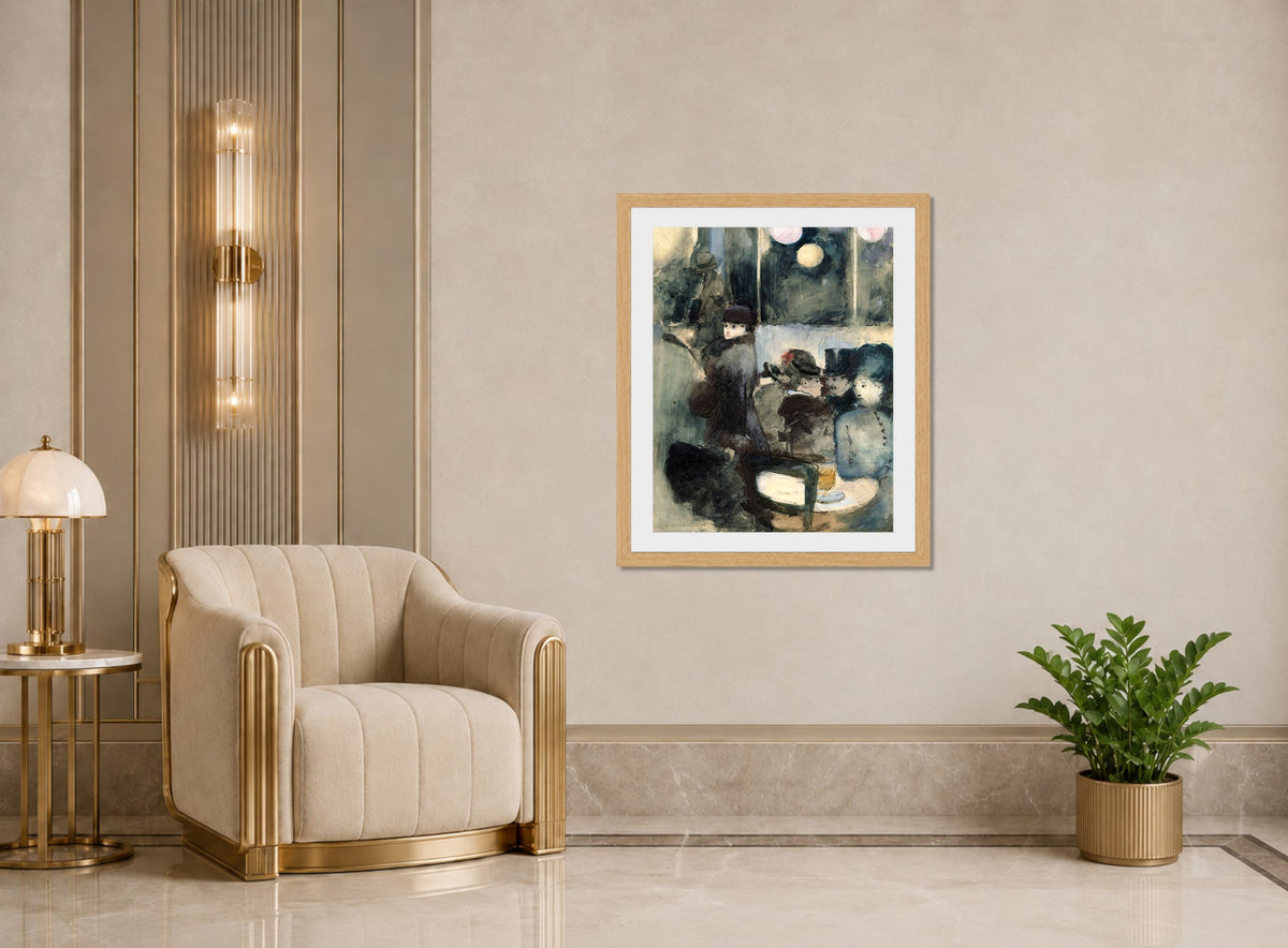 Jean-Louis Forain, Au café — art deco roomset