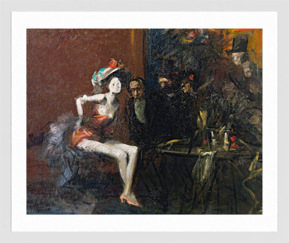 Jean-Louis Forain, Au Café (circa 1920) — white frame
