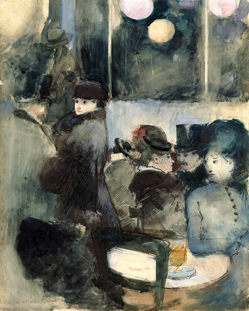 Jean-Louis Forain, Au café — unframed