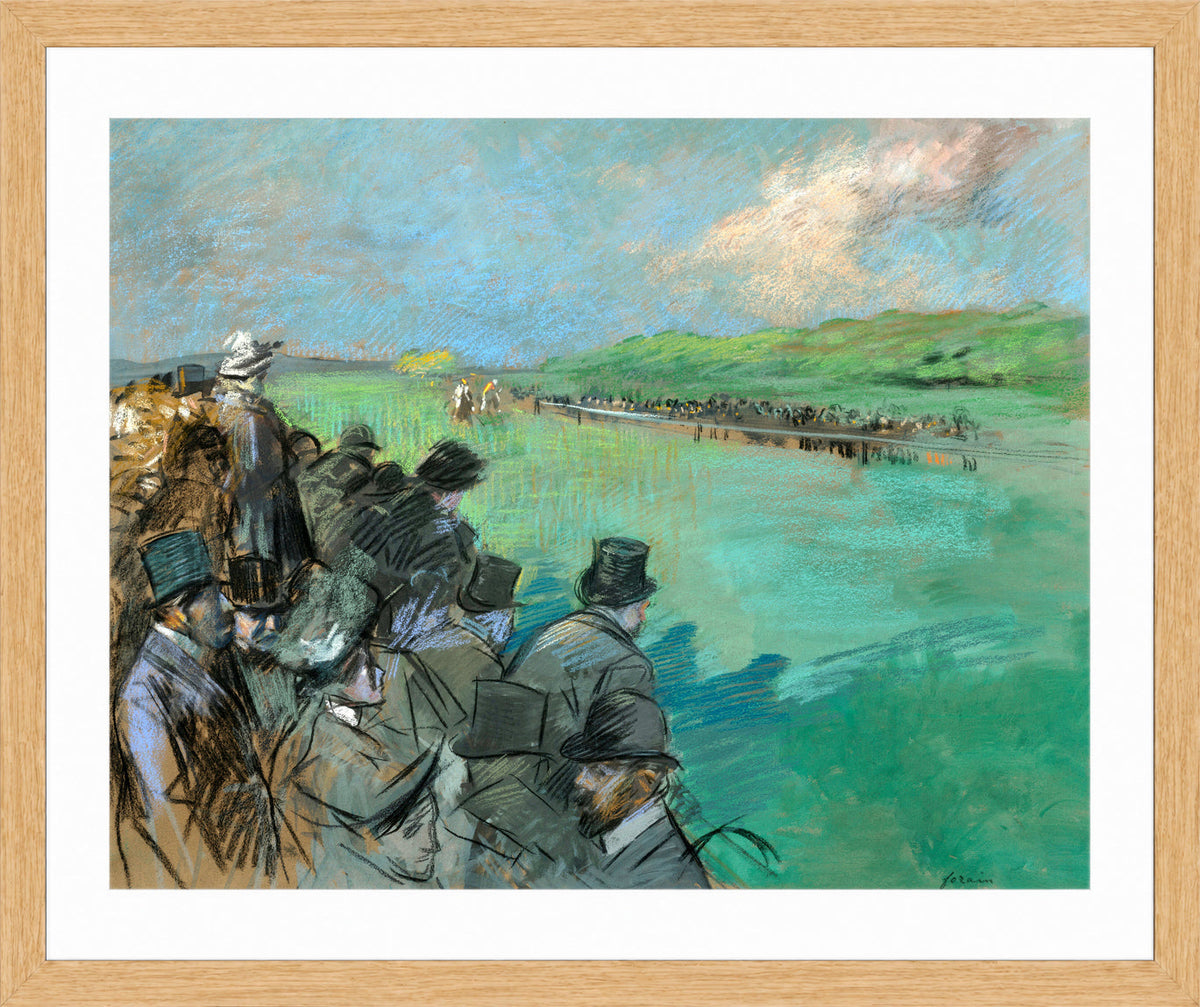 Jean-Louis Forain, Champ de courses (circa 1895–1900) — oak frame