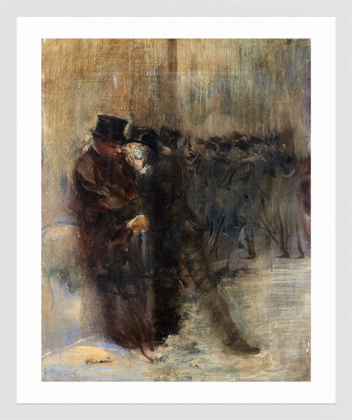 Jean-Louis Forain, Confidences dans les coulisses à l’Opéra (circa 1880) — white frame