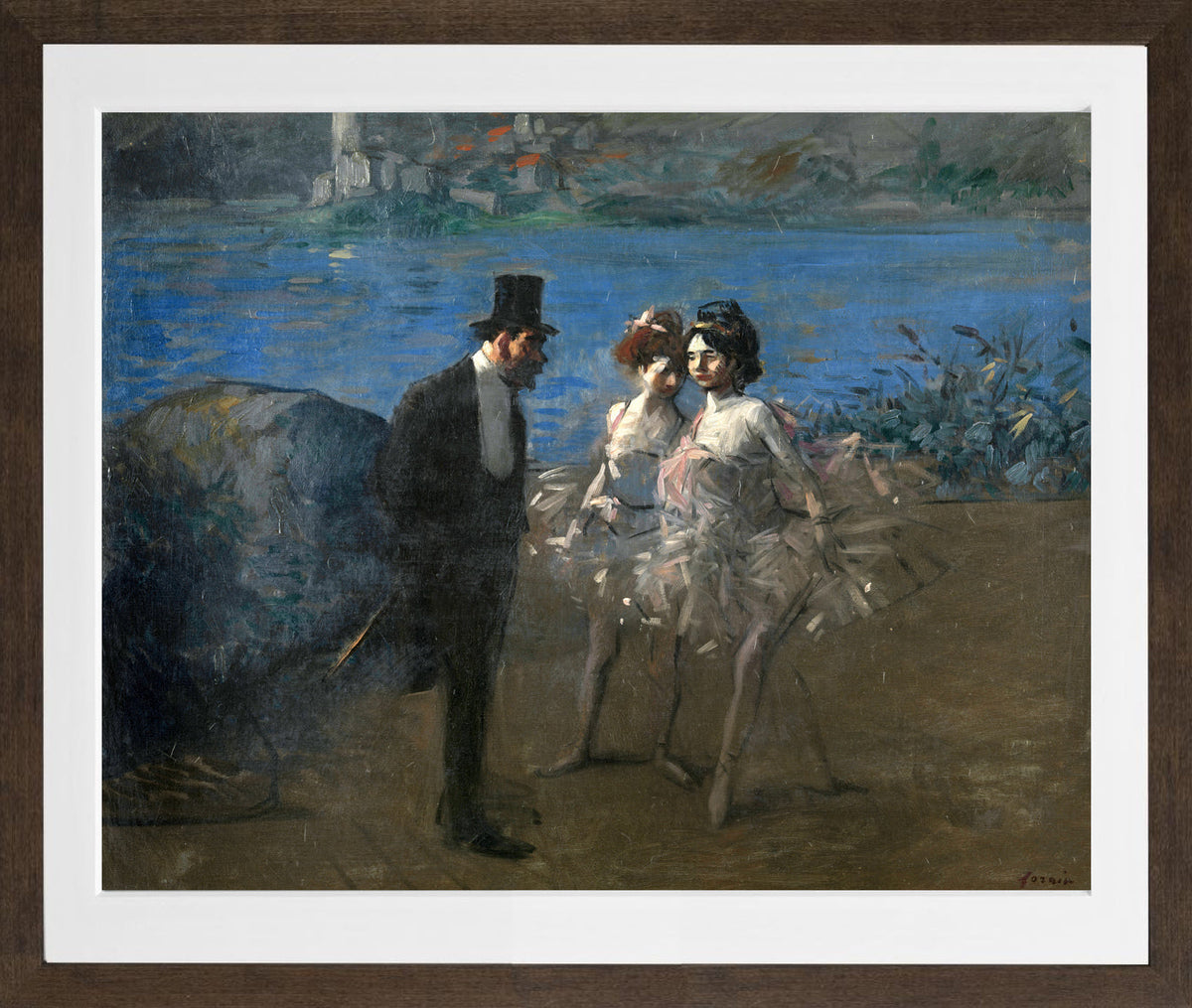 Jean-Louis Forain, Dancers — brown frame