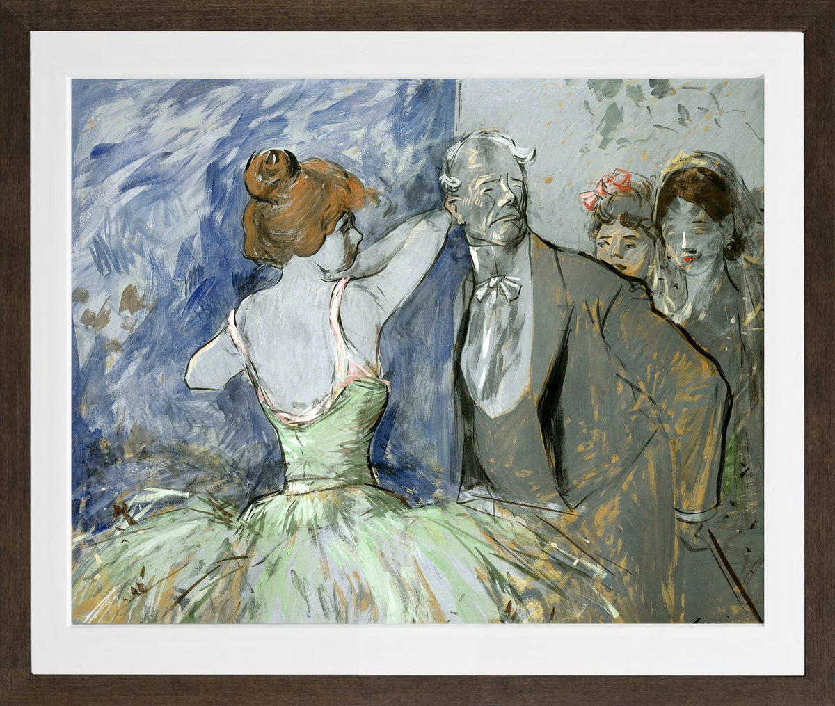 Jean-Louis Forain, Dans les coulisses — brown frame