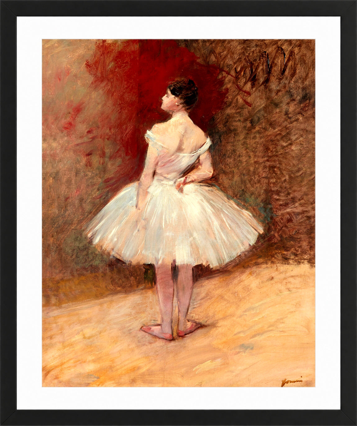 Jean-Louis Forain, Danseuse debout — black frame