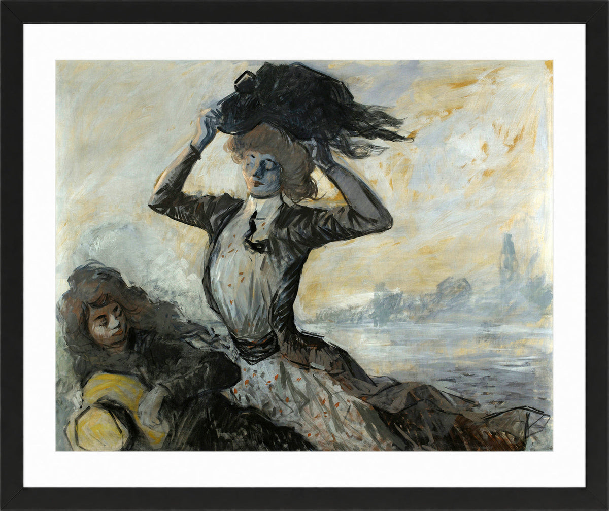 Jean-Louis Forain, Départ, le coup de vent (1900) — black frame