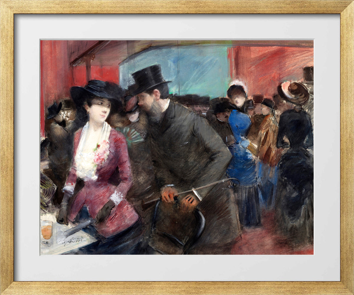 Jean-Louis Forain, Folies Bergère (1882) — gold frame