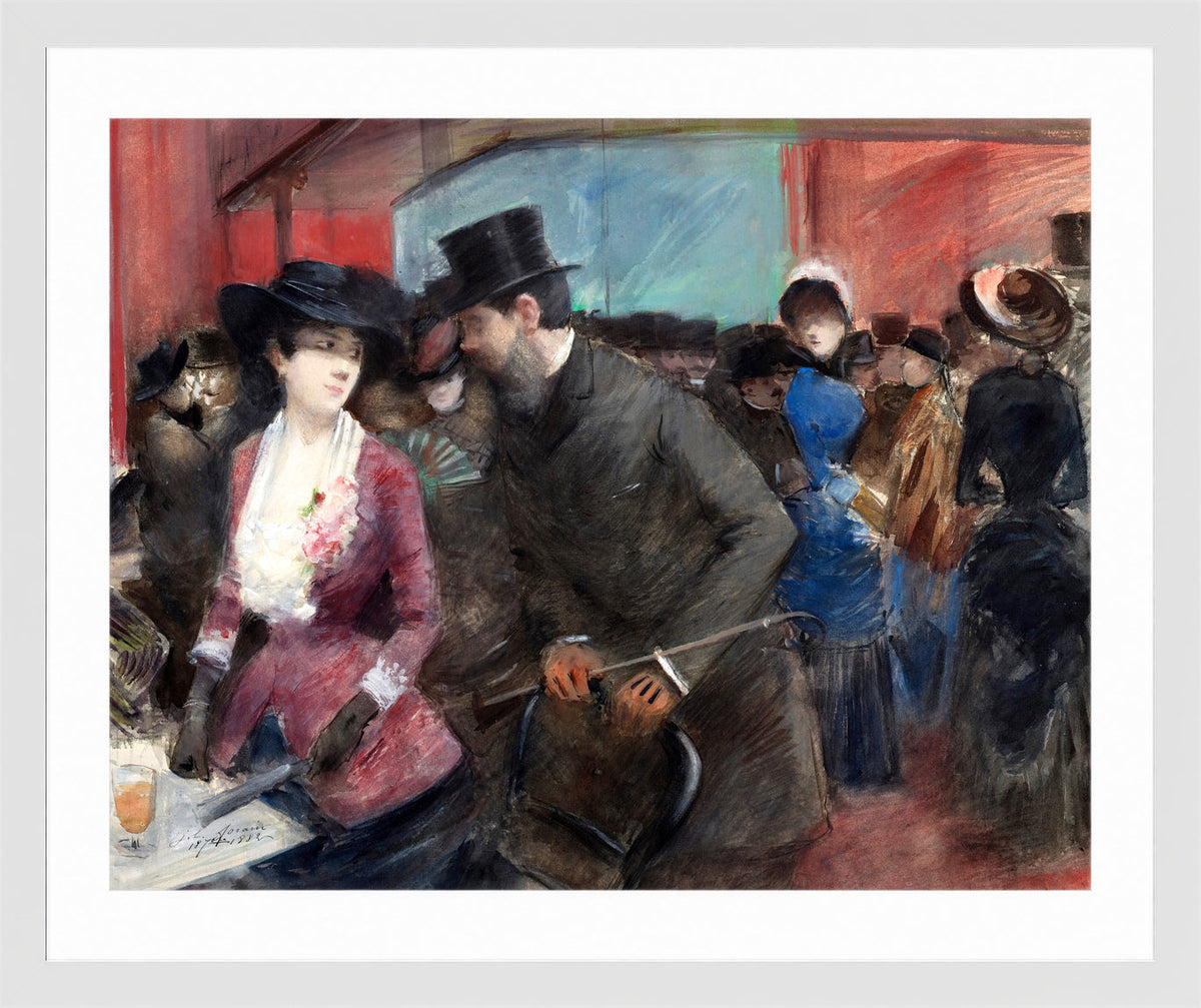 Jean-Louis Forain, Folies Bergère (1882) — white frame