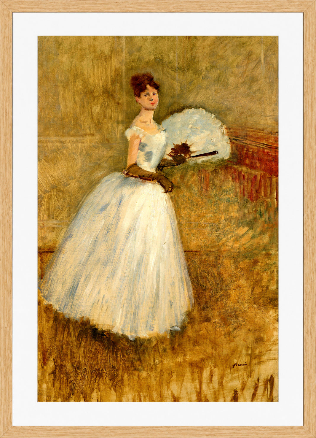 Jean-Louis Forain, Isa Tyde, La belle Irlandaise (circa 1890) — oak frame
