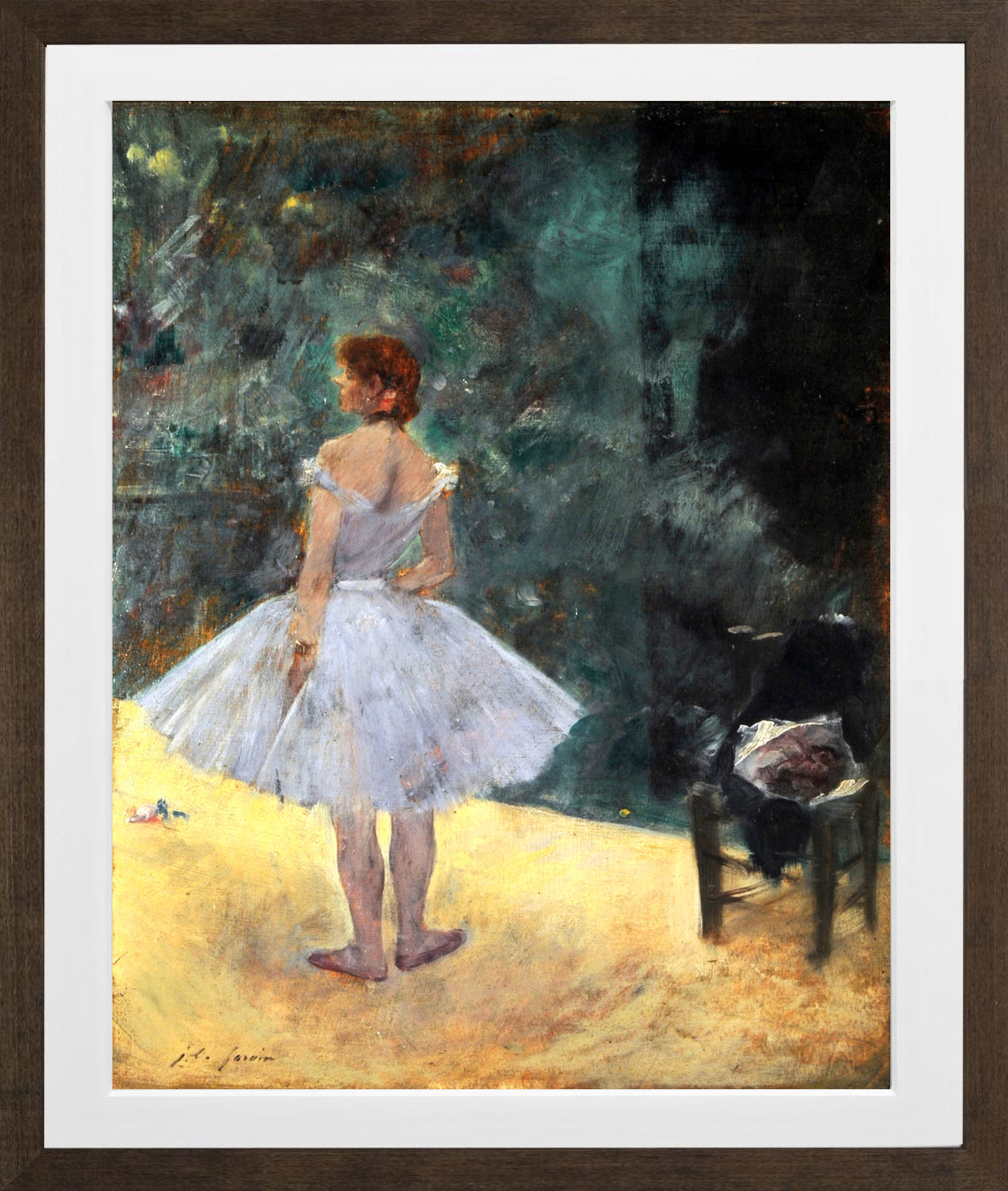 Jean-Louis Forain, La danseuse — brown frame