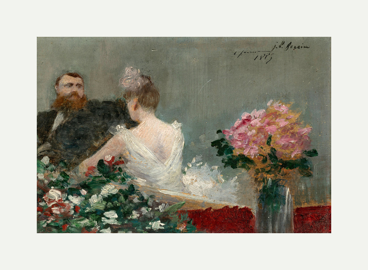 Jean-Louis Forain, La loge fleurie (1885) — rolled canvas