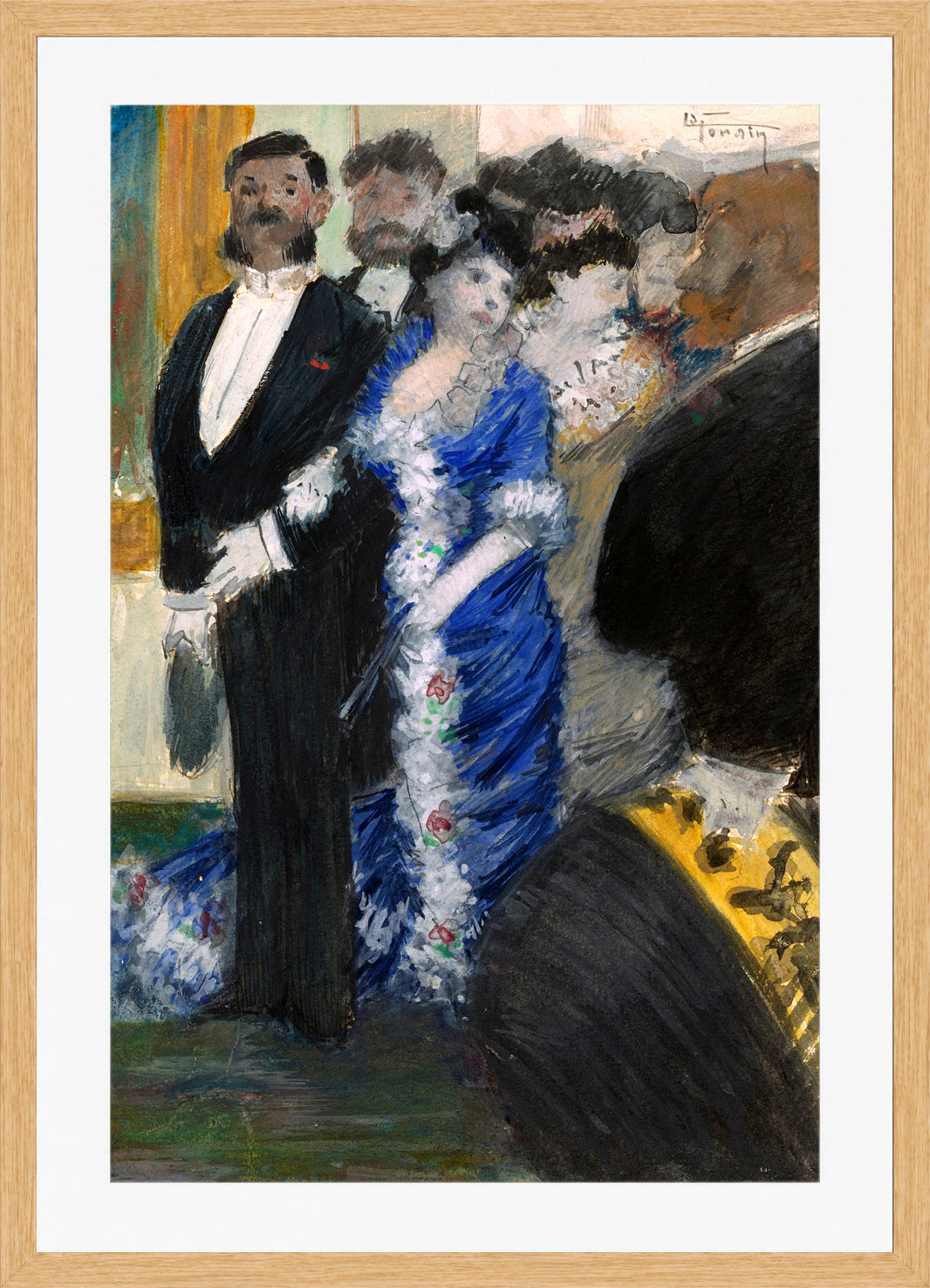 Jean-Louis Forain, La Sortie du Théâtre — oak frame