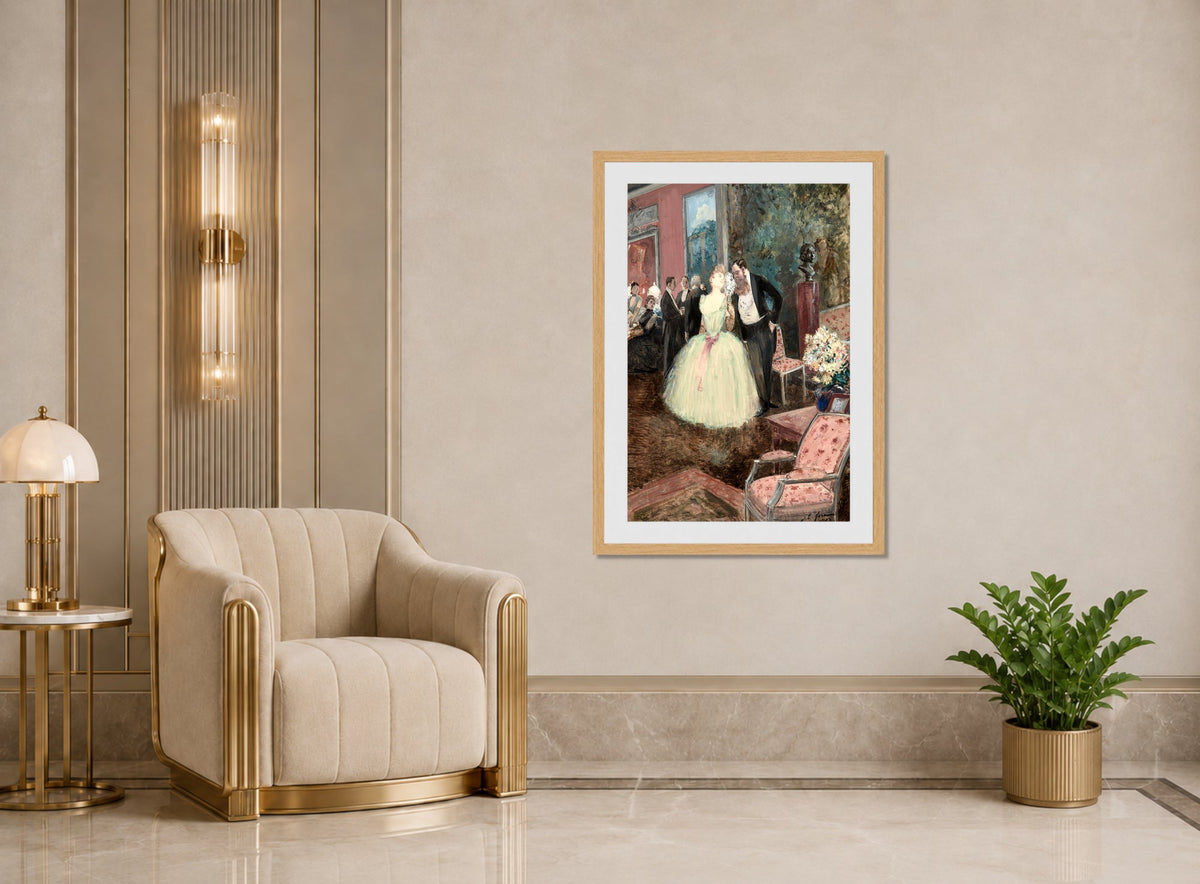 Jean-Louis Forain, Scène de bal (1887) — art deco roomset