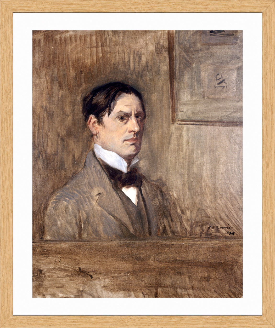 Jean-Louis Forain, Self-Portrait (1898) — oak frame