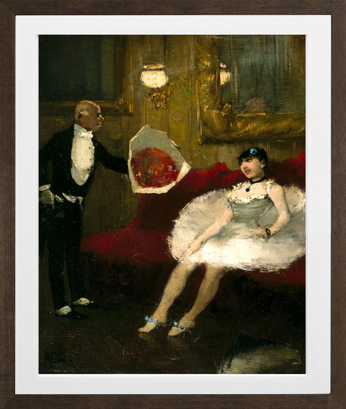 Jean-Louis Forain, The Admirer (1872–1886) — brown frame