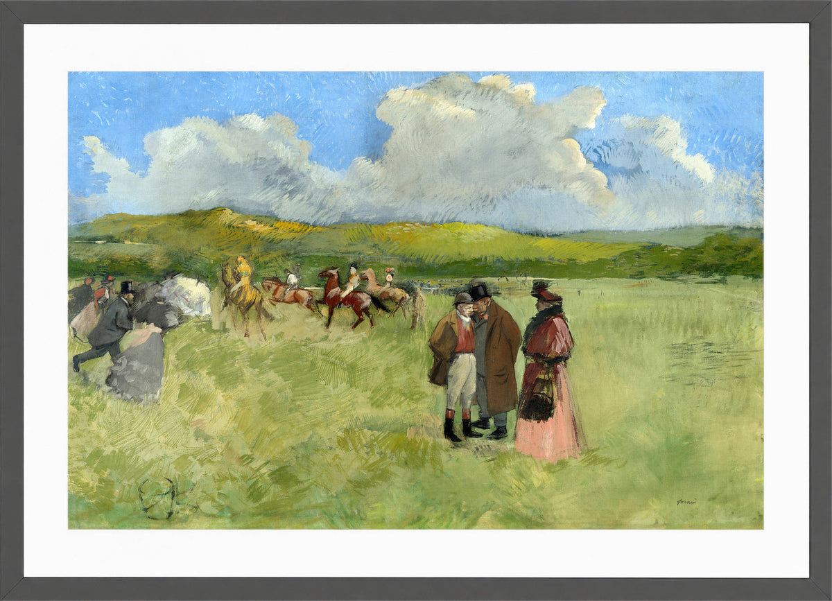 Jean-Louis Forain, The Race Track (circa 1891) — dark grey frame