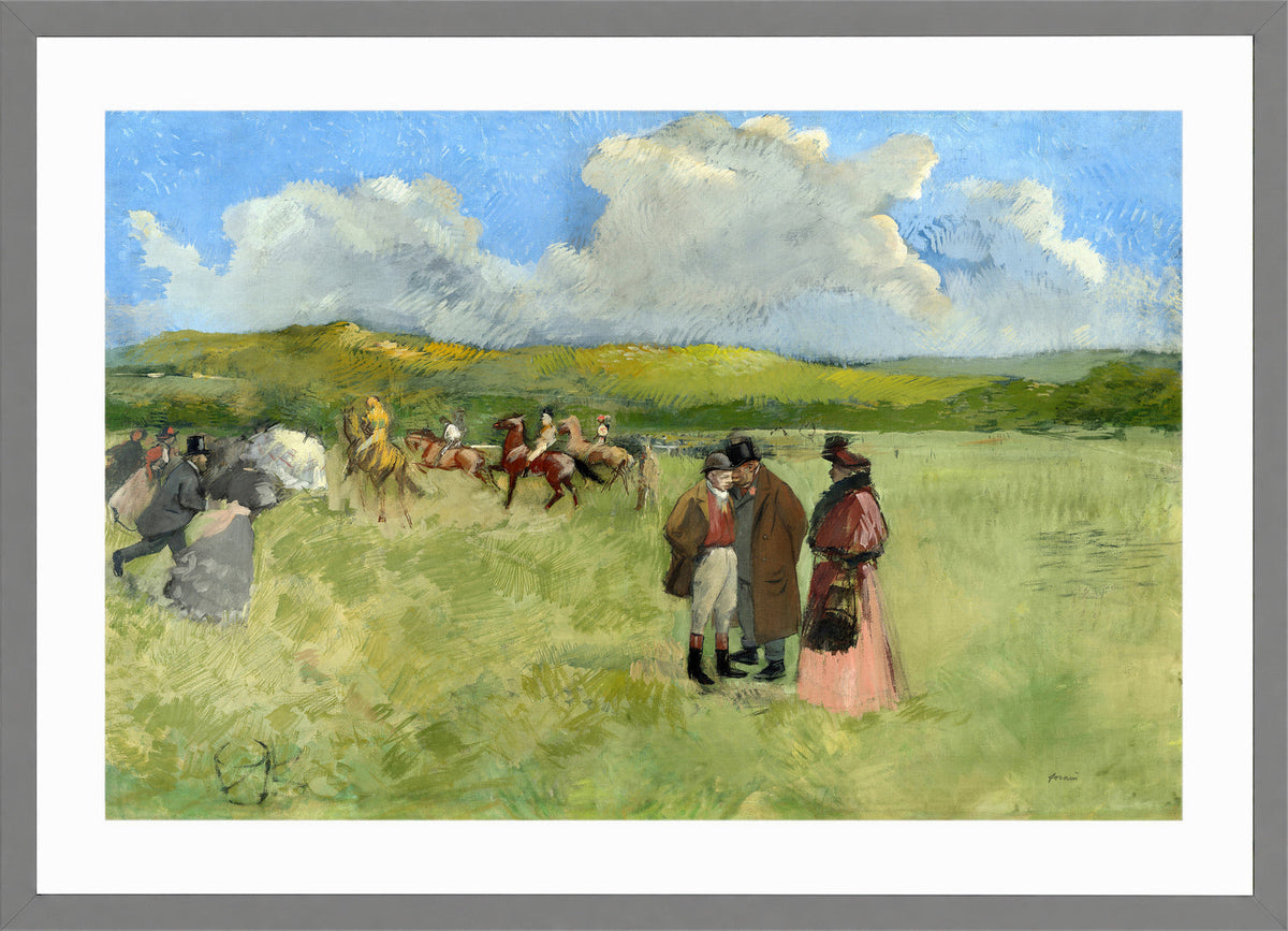 Jean-Louis Forain, The Race Track (circa 1891) — light grey frame