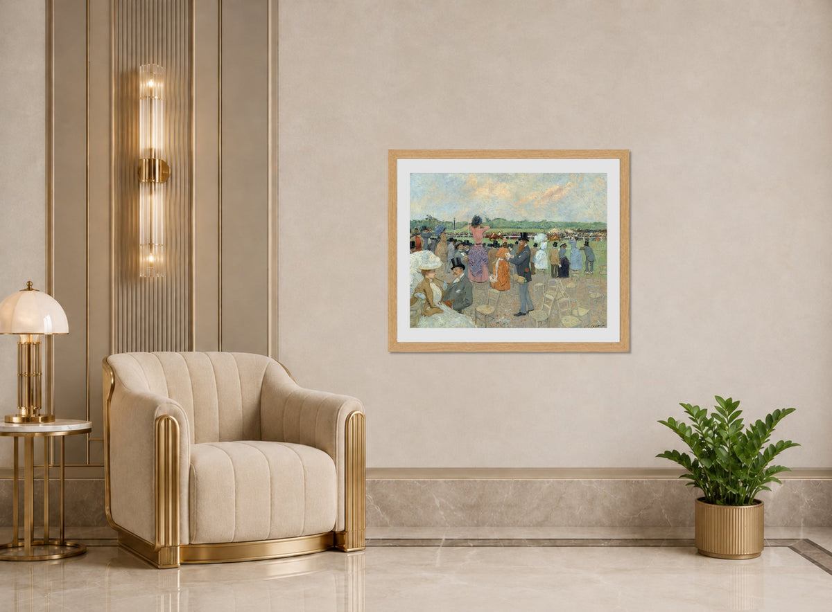 Jean-Louis Forain, The Races at Longchamp (circa 1891) — art deco roomset