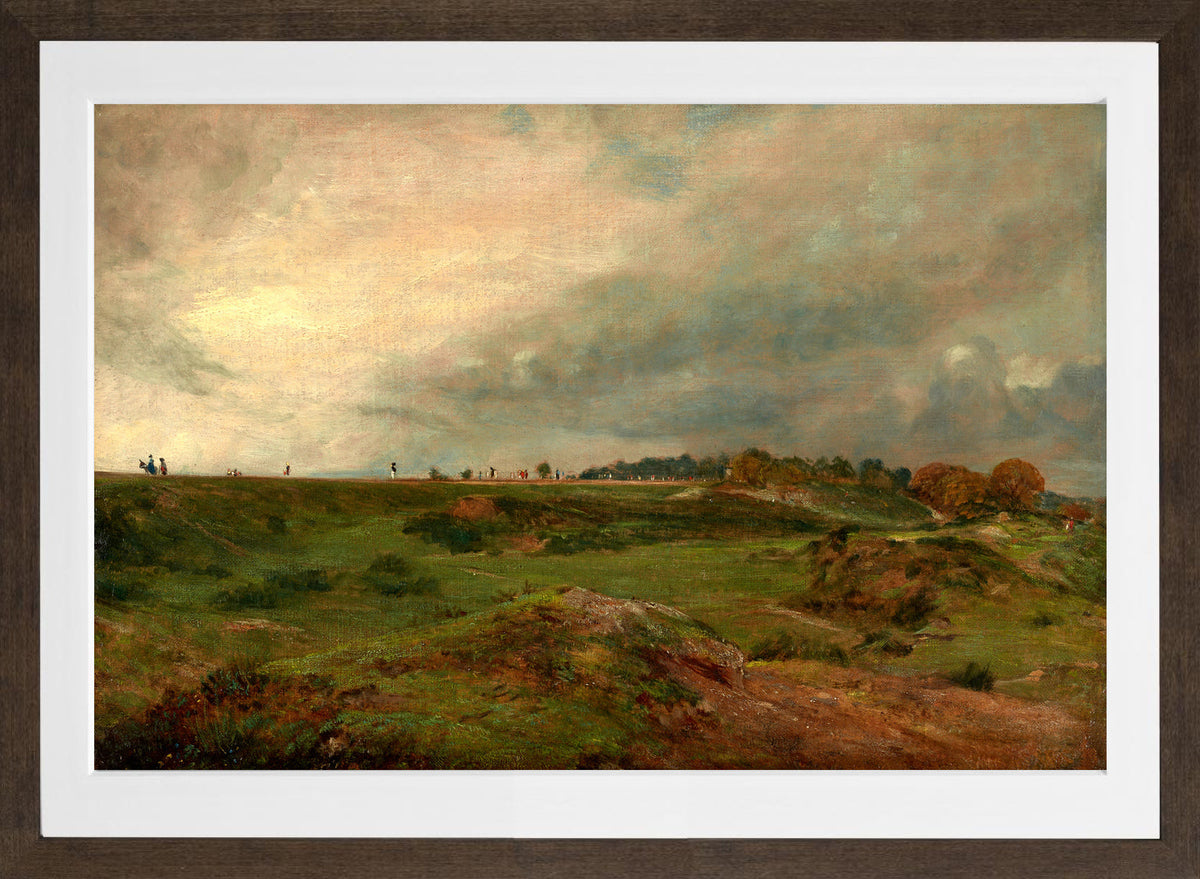John Constable Print, A Road across Hampstead Heath (ca in a brown frame