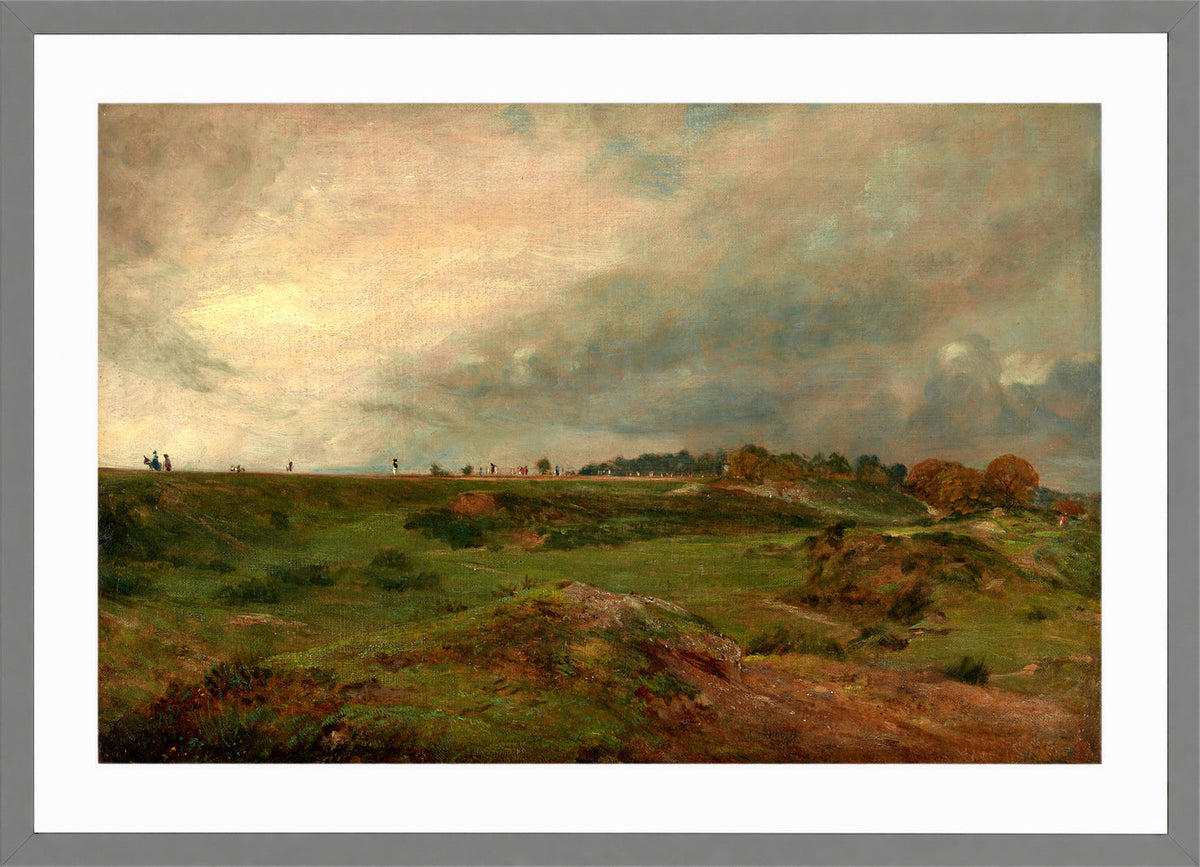 John Constable Print, A Road across Hampstead Heath (ca in a light grey frame