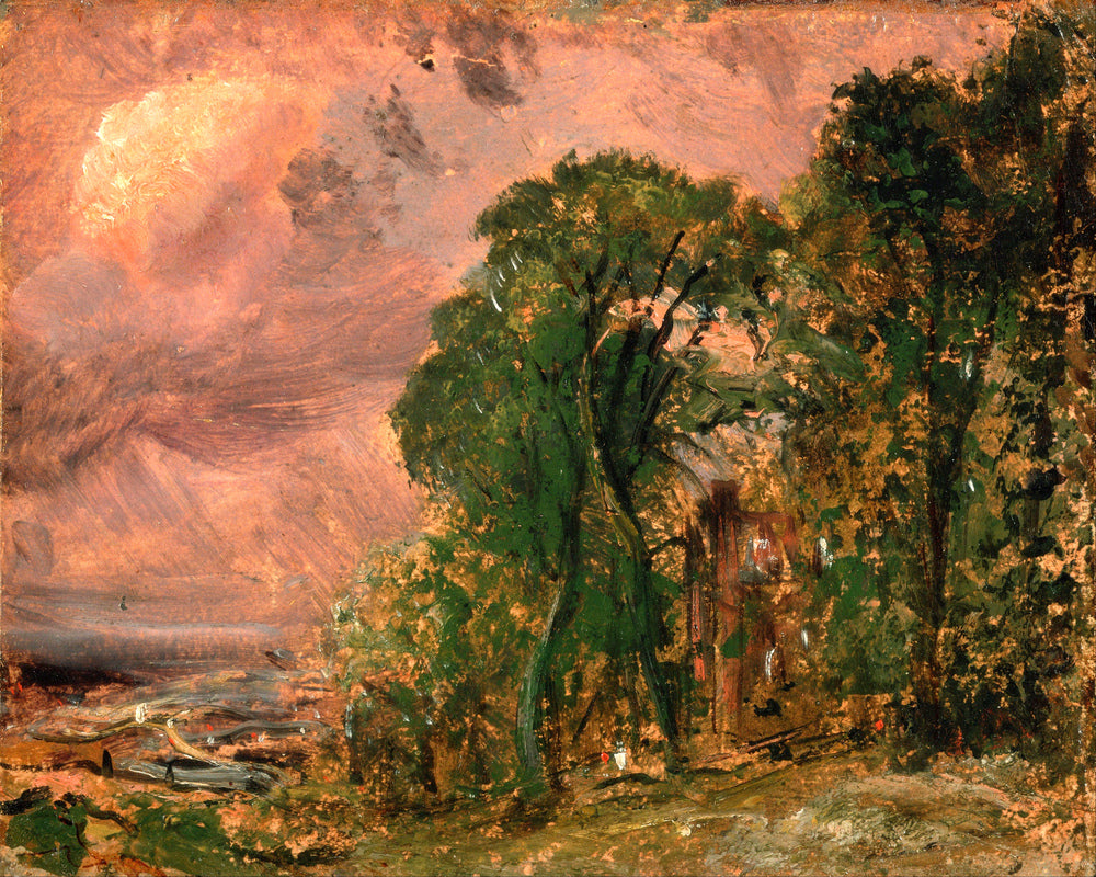 John Constable Print, A View at Hampstead with Stormy Weather (ca as an unframed print