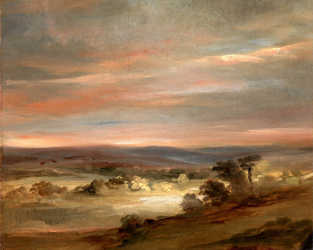 John Constable Print, A View on Hampstead Heath, Early Morning as an unframed print