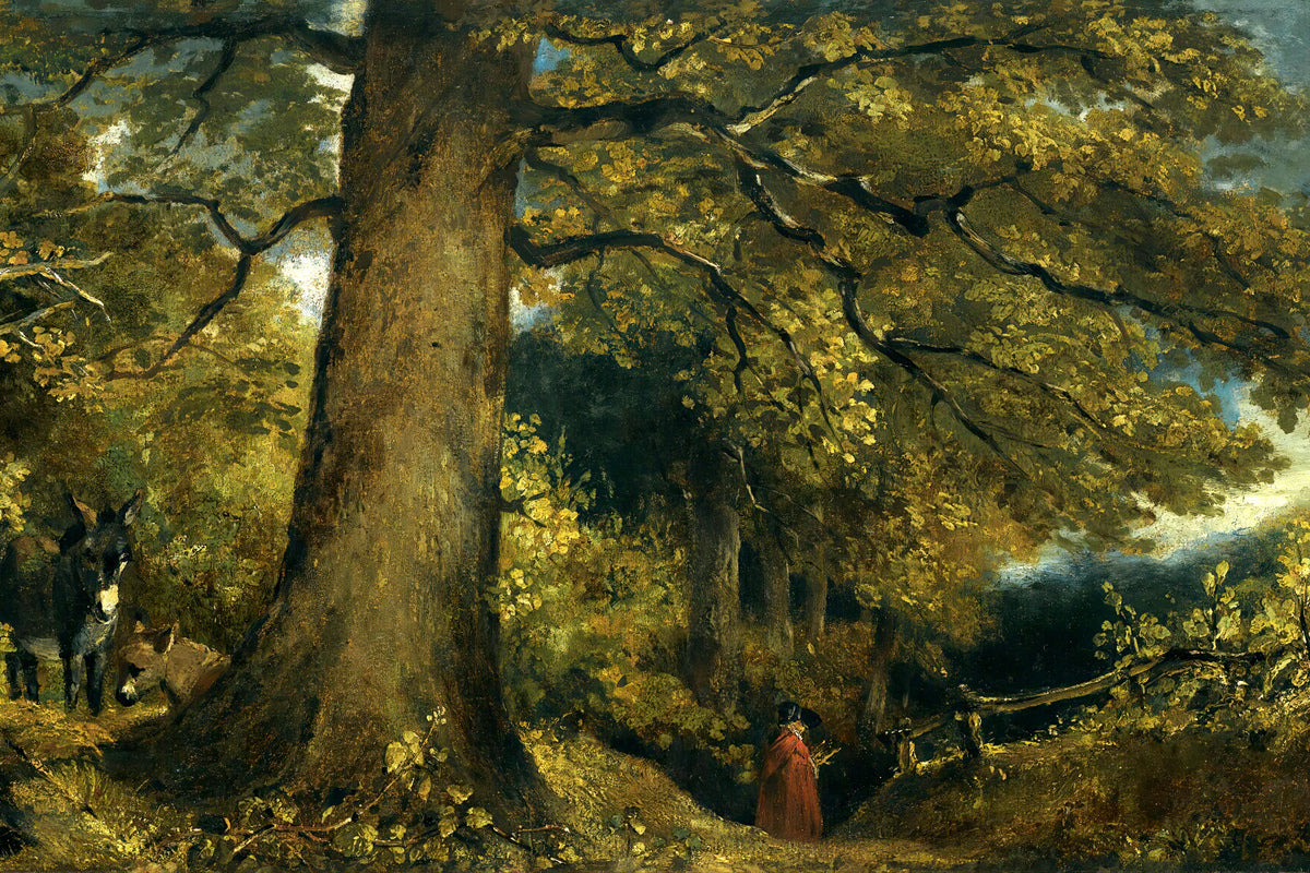 John Constable Print, A Young Girl In A Woodland Landscape as an unframed print