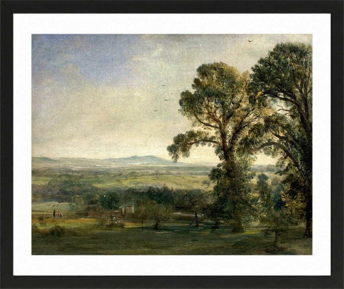John Constable Print, Bardon Hill, Coleorton Hall (ca in a black frame